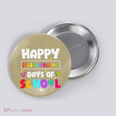 Happy 100 Days School Math Equation 100th Day Of School Button