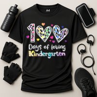 Happy 100th Day Of Kindergarten Teachers 100 Days Cooling Performance Crew T-Shirt