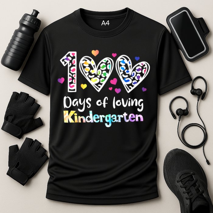 Happy 100th Day Of Kindergarten Teachers 100 Days Cooling Performance Crew T-Shirt