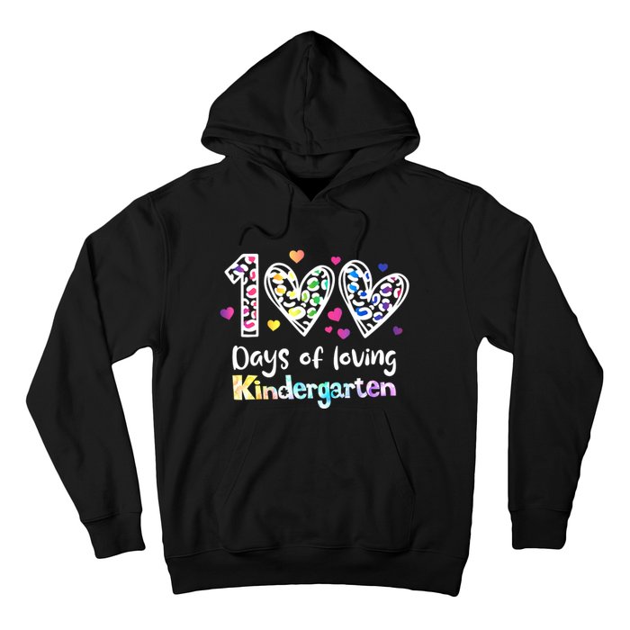 Happy 100th Day Of Kindergarten Teachers 100 Days Hoodie