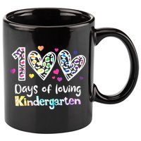 Happy 100th Day Of Kindergarten Teachers 100 Days 11oz C Handle Ceramic Mug