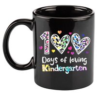 Happy 100th Day Of Kindergarten Teachers 100 Days 11oz C Handle Ceramic Mug