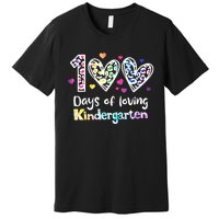 Happy 100th Day Of Kindergarten Teachers 100 Days Premium T-Shirt