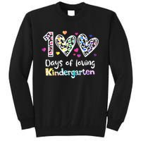 Happy 100th Day Of Kindergarten Teachers 100 Days Tall Sweatshirt