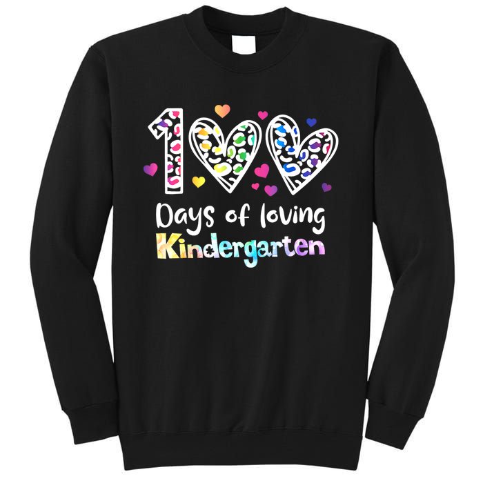 Happy 100th Day Of Kindergarten Teachers 100 Days Tall Sweatshirt