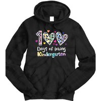 Happy 100th Day Of Kindergarten Teachers 100 Days Tie Dye Hoodie