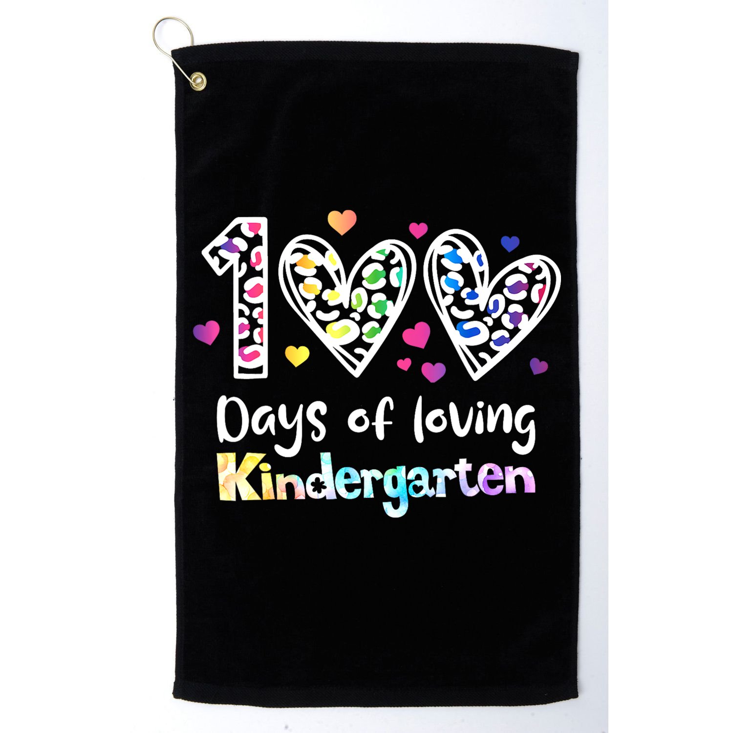 Happy 100th Day Of Kindergarten Teachers 100 Days Golf Towel