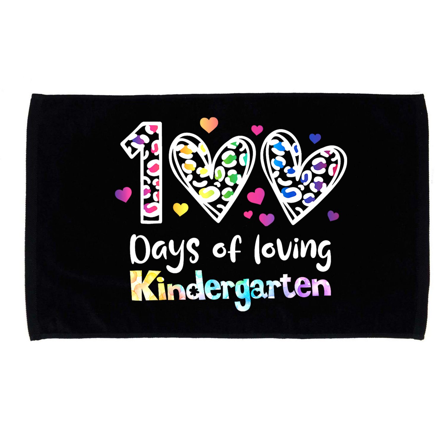 Happy 100th Day Of Kindergarten Teachers 100 Days Microfiber Hand Towel