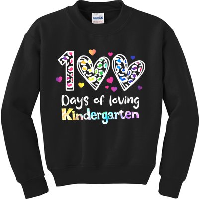 Happy 100th Day Of Kindergarten Teachers 100 Days Kids Sweatshirt