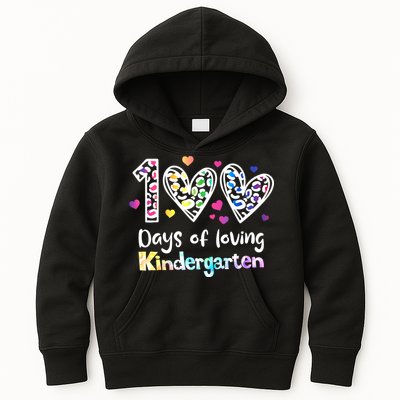 Happy 100th Day Of Kindergarten Teachers 100 Days Kids Hoodie