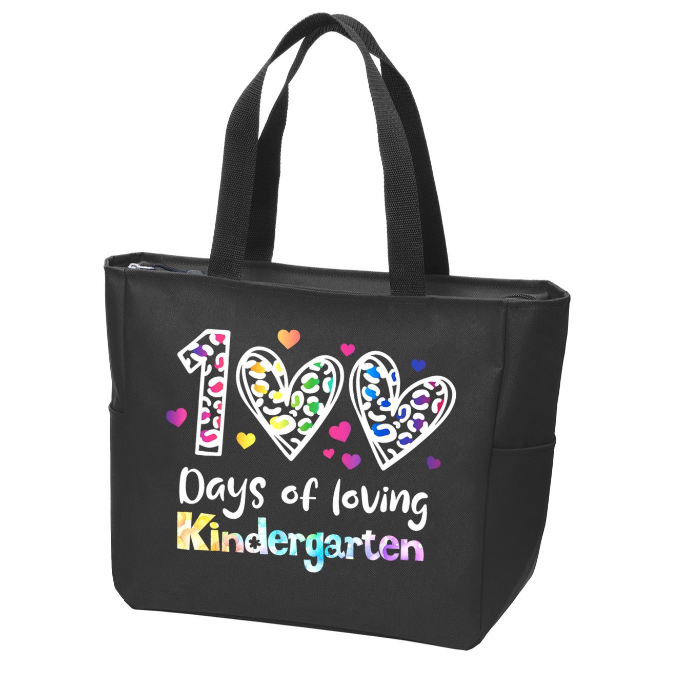 Happy 100th Day Of Kindergarten Teachers 100 Days Zip Tote Bag