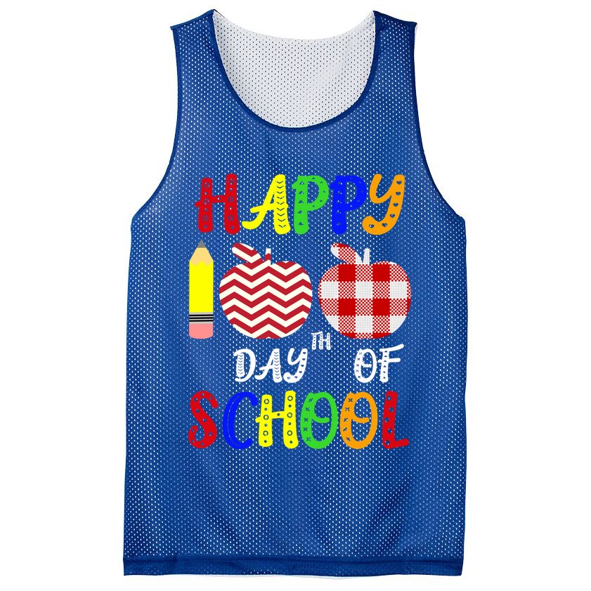 Happy 100th Day Of School Mesh Reversible Basketball Jersey Tank