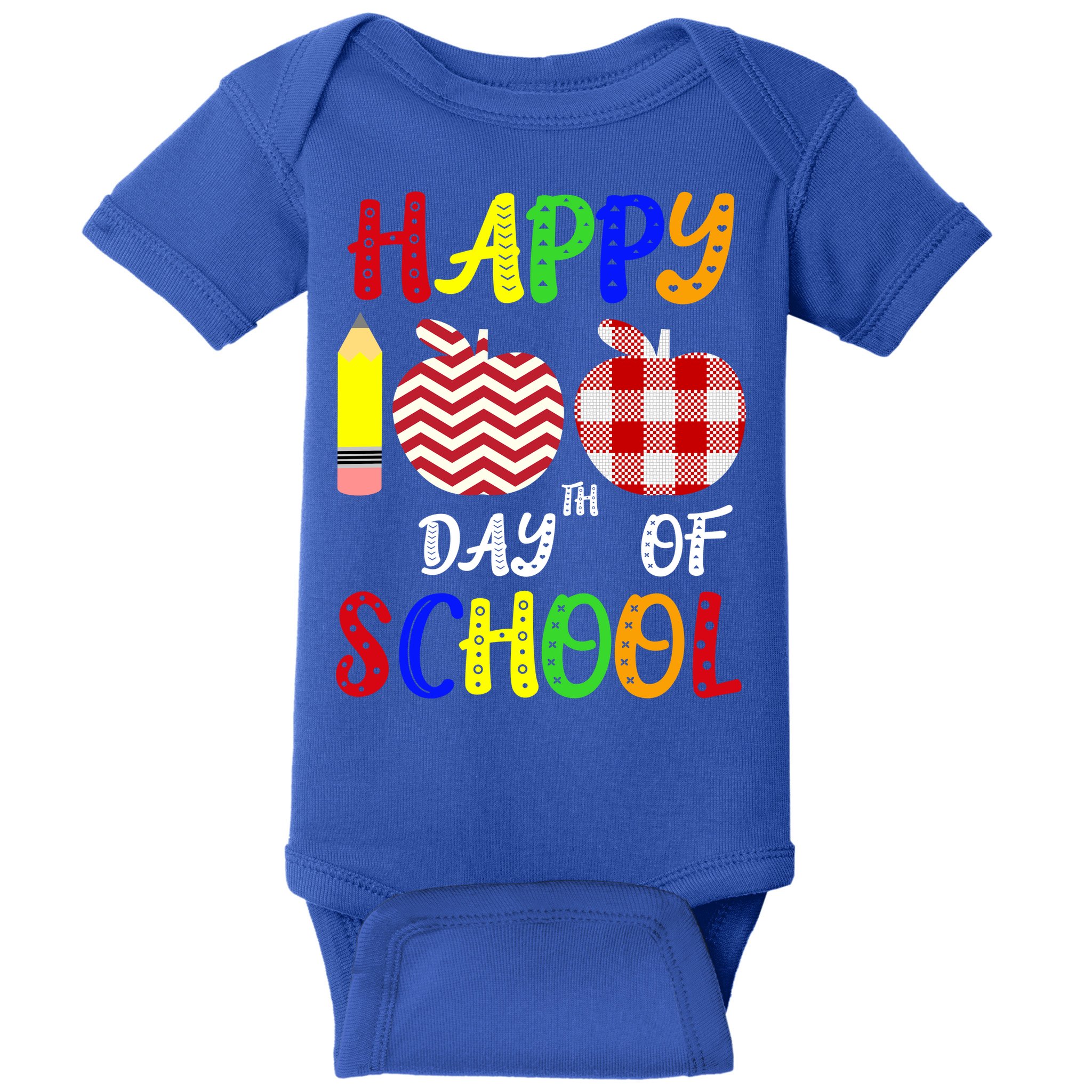 Happy 100th Day Of School Baby Bodysuit