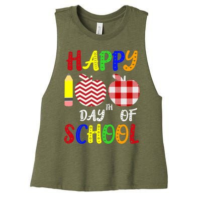 Happy 100th Day Of School Women's Racerback Cropped Tank