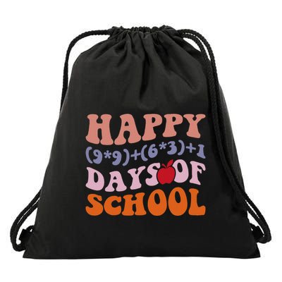 Happy 100th Day Of School With Math Formula For 100 Days Drawstring Bag