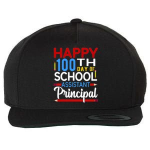 Happy 100th Day Of School Assistant Principal Gift Wool Snapback Cap