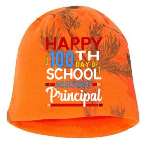 Happy 100th Day Of School Assistant Principal Gift Kati - Camo Knit Beanie