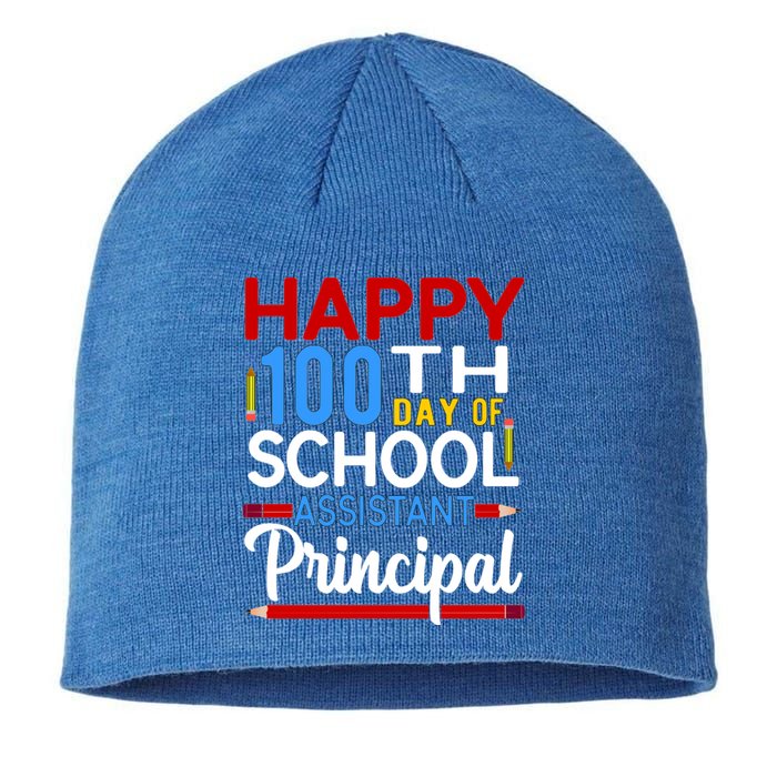 Happy 100th Day Of School Assistant Principal Gift Sustainable Beanie