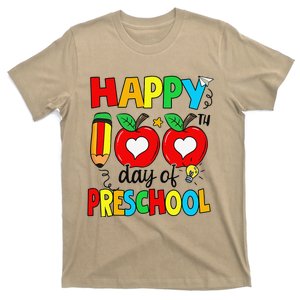 Happy 100th Day Of Preschool Teacher 100 Days Of School T-Shirt