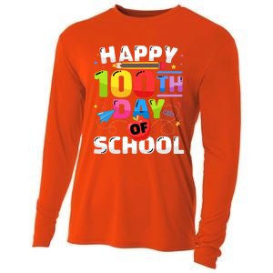 Happy 100th Day Of School For 100 Days Student Or Teacher Cute Gift Cooling Performance Long Sleeve Crew