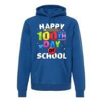 Happy 100th Day Of School For 100 Days Student Or Teacher Cute Gift Premium Hoodie