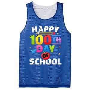 Happy 100th Day Of School For 100 Days Student Or Teacher Cute Gift Mesh Reversible Basketball Jersey Tank