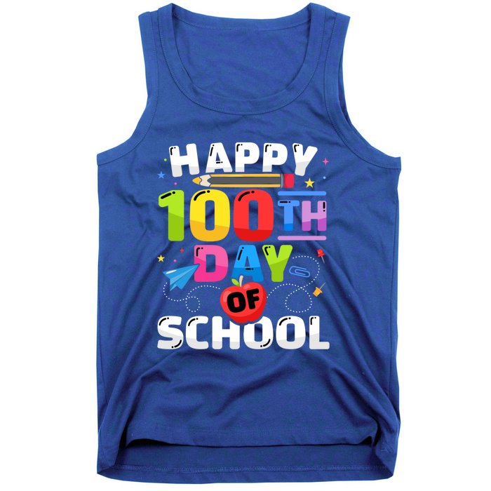 Happy 100th Day Of School For 100 Days Student Or Teacher Cute Gift Tank Top