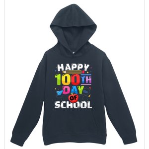 Happy 100th Day Of School For 100 Days Student Or Teacher Cute Gift Urban Pullover Hoodie