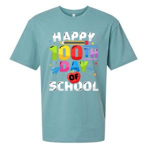 Happy 100th Day Of School For 100 Days Student Or Teacher Cute Gift Sueded Cloud Jersey T-Shirt