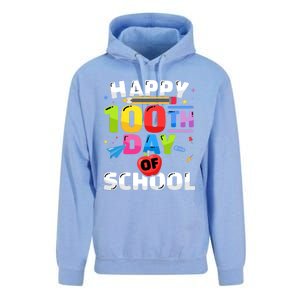 Happy 100th Day Of School For 100 Days Student Or Teacher Cute Gift Unisex Surf Hoodie