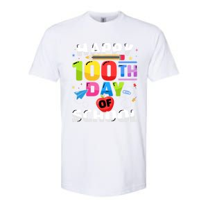 Happy 100th Day Of School For 100 Days Student Or Teacher Cute Gift Softstyle CVC T-Shirt