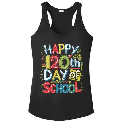 Happy 120th Day Of School 120 Days Of School Teacher Student Ladies PosiCharge Competitor Racerback Tank