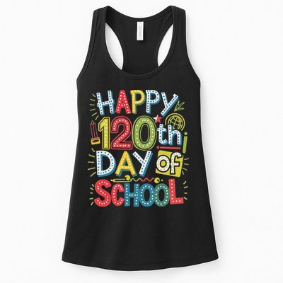 Happy 120th Day Of School 120 Days Of School Teacher Student Womens Tank Top