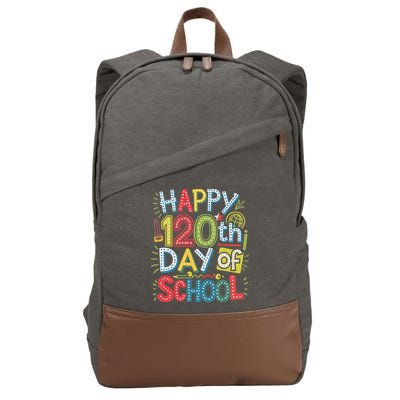 Happy 120th Day Of School 120 Days Of School Teacher Student Cotton Canvas Backpack