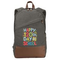 Happy 120th Day Of School 120 Days Of School Teacher Student Cotton Canvas Backpack