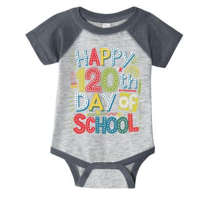 Happy 120th Day Of School 120 Days Of School Teacher Student Infant Baby Jersey Bodysuit