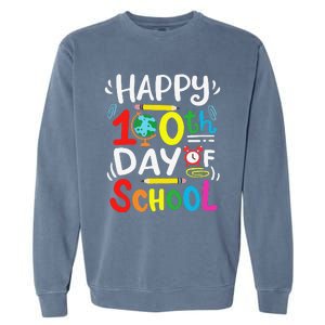 Happy 100th Day Of School 100 Days Of School Teacher Student Garment-Dyed Sweatshirt