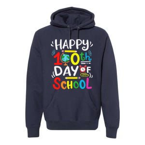 Happy 100th Day Of School 100 Days Of School Teacher Student Premium Hoodie