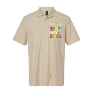 Happy 100th Day Of School 100 Days Of School Teacher Student Softstyle Adult Sport Polo