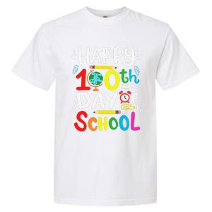 Happy 100th Day Of School 100 Days Of School Teacher Student Garment-Dyed Heavyweight T-Shirt