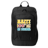 Happy 100th Day Of School Cute Retro Flower City Backpack