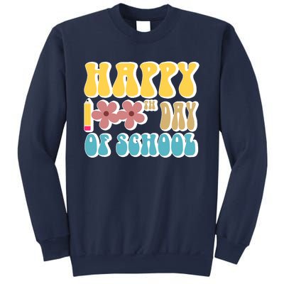 Happy 100th Day Of School Cute Retro Flower Sweatshirt