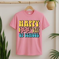 Happy 100th Day Of School Cute Retro Flower T-Shirt