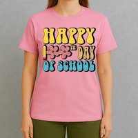 Happy 100th Day Of School Cute Retro Flower T-Shirt