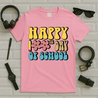 Happy 100th Day Of School Cute Retro Flower T-Shirt