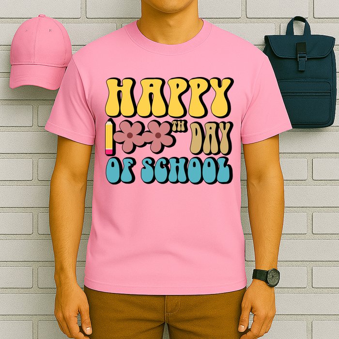 Happy 100th Day Of School Cute Retro Flower T-Shirt