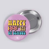 Happy 100th Day Of School Cute Retro Flower Button