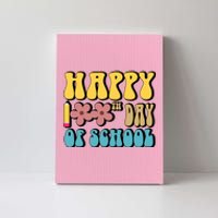 Happy 100th Day Of School Cute Retro Flower Canvas