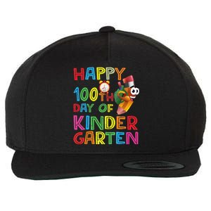 Happy 100 Days Kindergarten School Teacher Student 100th Day Wool Snapback Cap