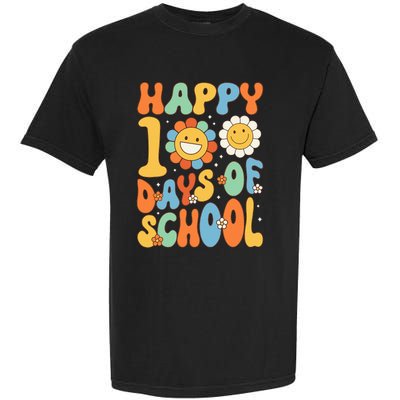 Happy 100 Days Of School Groovy 100th Day Of School Garment-Dyed Heavyweight T-Shirt